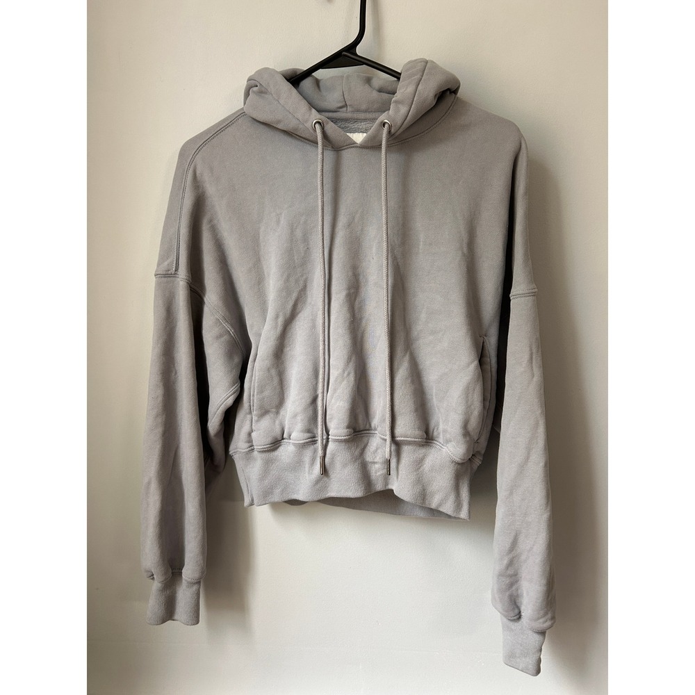 Abercrombie & Fitch Soft A&F Essentials Grey Cropped Hoodie XS 152F1203